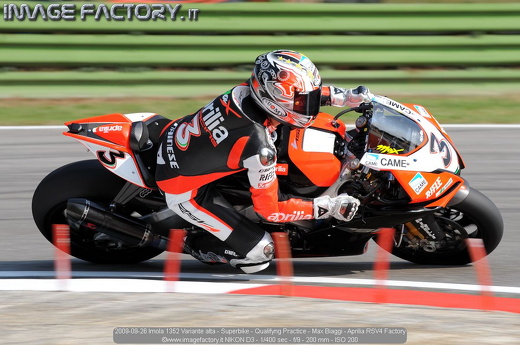 2009-09-26 Imola 1352 Variante alta - Superbike - Qualifyng Practice - Max Biaggi - Aprilia RSV4 Factory